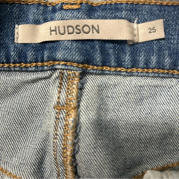 NWT Hudson Reconstructed Womens 25 Midi Legacy Denim Skirt Lucent Wash - Picture 5 of 10